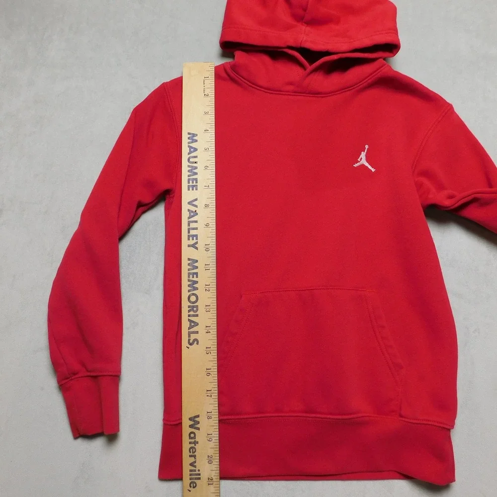 Jordan Kids Small Jumpman Fleece Pullover Hoodie Red White Logo Small 95A715-R78